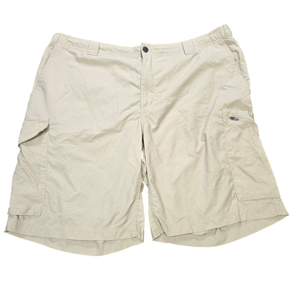 Columbia Cargo Shorts Men's Size 40 Size Tan Khaki Nylon Utility Hiking Outdoor